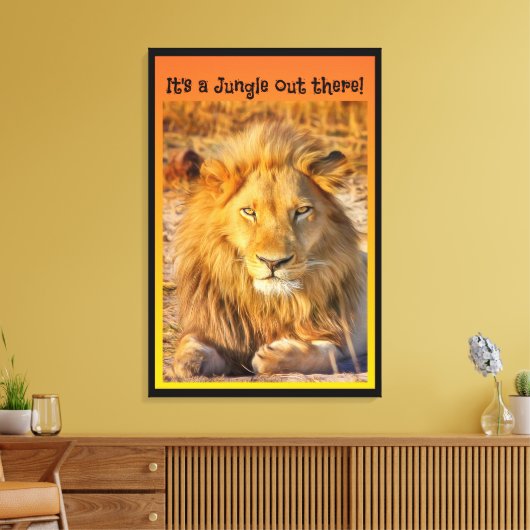 Het is een Oerwoud daarbuiten! Canvas Afdruk (Insitu (Woonkamer))