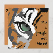 Het is een Oerwoud Tiger Invitations Kaart (Voorkant / Achterkant)