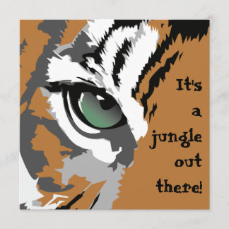 Het is een Oerwoud Tiger Invitations Kaart