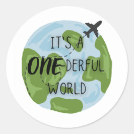 Het is een one-derful wereld Sticker