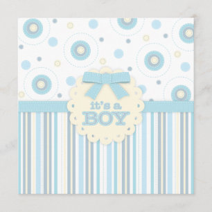 Het is een paddestoel in Blue Stitches Baby shower Kaart