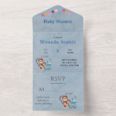 Het is een padvinder-aap Baby shower All In One Uitnodiging (Binnen)