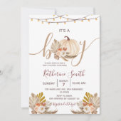 Het is een padvinder Boho Pampas Floral Baby showe Kaart (Voorkant)