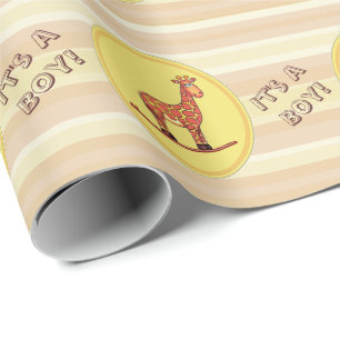 Het is een padvinder van Giraffe. Cadeaupapier