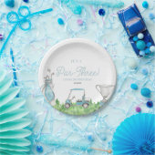 Het is een par-drie blauwe golf 3e verjaardagsfees papieren bordje (Feest)