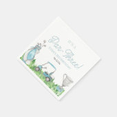 Het is een par-drie blauwe golf 3e verjaardagsfees servet (Hoek)