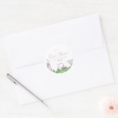 Het is een par-drie roze golf 3e verjaardagsfeest ronde sticker (Envelop)