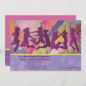 Het is een partijuitnodiging kaart (Voorkant / Achterkant)