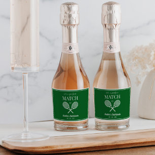 Het Is Een Perfecte Match Tennis Bachelorette Sparkling Wijnetiket