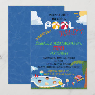 HET IS EEN Pool Party BIRTHDAY Kaart