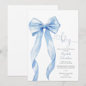 Het is een prachtig blauw Baby shower Kaart (Voorkant / Achterkant)