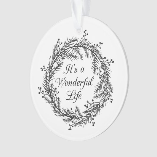 Het is een prachtig leven - kerstversiering ornament (voorkant)