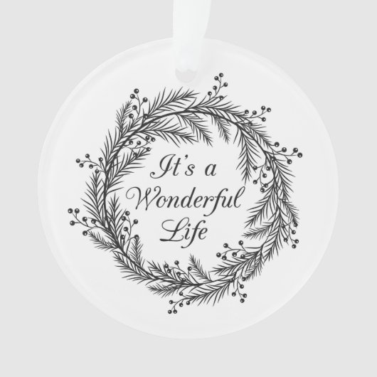 Het is een prachtig leven - kerstversiering ornament (voorkant)