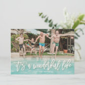 Het is een prachtige kerstfoto feestdagenkaart (Staand voorkant)