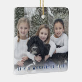 Het is een prachtige levenfoto met kerstfeest keramisch ornament (Rechts)