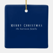 Het is een prachtige levenfoto met kerstfeest keramisch ornament (Achterkant)