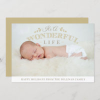 Het is een prachtige Life Quote Christmas Baby Fot