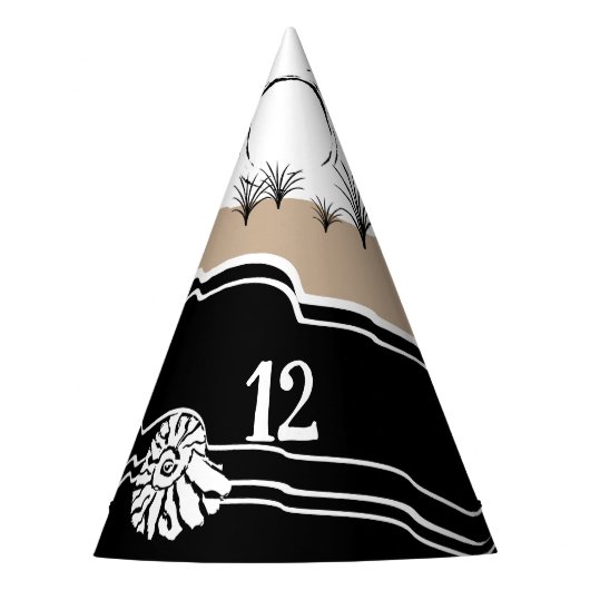 Het is een prettige verjaardag van een Beach Party Feesthoedjes (Voorkant)