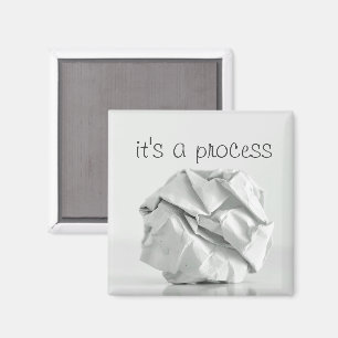 "Het is een proces" Verpletterde papierballmagneet Magneet