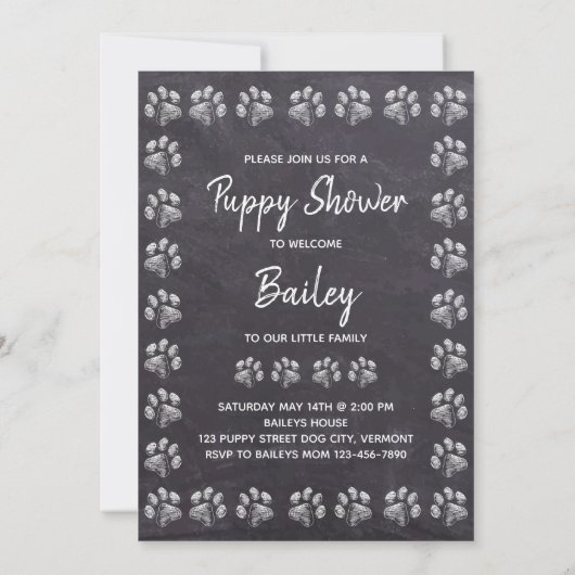 Het is een Pup New Pet Dog Puppy Shower Kaart (Achterkant)