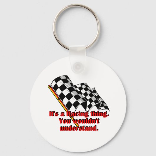 Het is een racing ding. sleutelhanger (Voorkant)