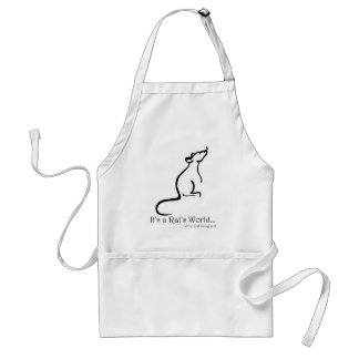 Het is een Rat's World Apron Standaard Schort