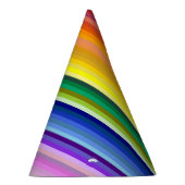 Het is een regenboogfeest, multi-gekleurd streeppa feesthoedjes (Rechts)
