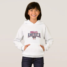 Het is een retro-Amerikaanse Pride Hoodie.