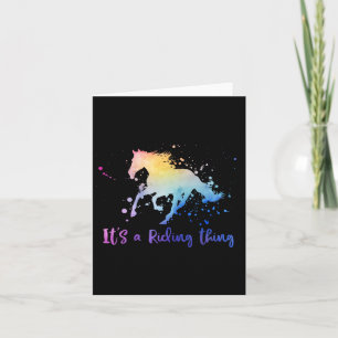 Het is een rijdende ding paard ruiter paardensport kaart