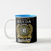 Het is een Rueda ding dat je niet kon begrijpen Tweekleurige Koffiemok (Links)