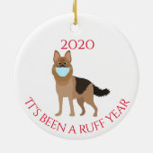 Het is een Ruff-jaar 2020-herder Keramisch Ornament (Achterkant)