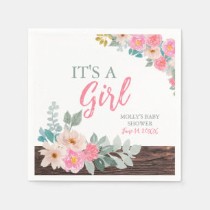 Het is een rustiek meisje Baby shower servet