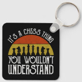 Het is een schaakding - je zou het niet begrijpen sleutelhanger (Achterkant)