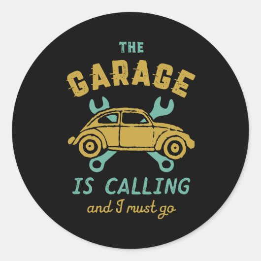 Het is een schimmelvintagar. ronde sticker (Voorkant)