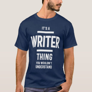 Het is een schrijftitel-cadeau t-shirt