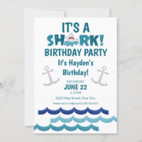 Het is een Shark Birthday Party