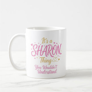 Het is een Sharon-ding Roze Goud Vrouwen Cadeau Koffiemok