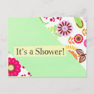 Het is een Shower ansichtkaart Aankondigingskaart