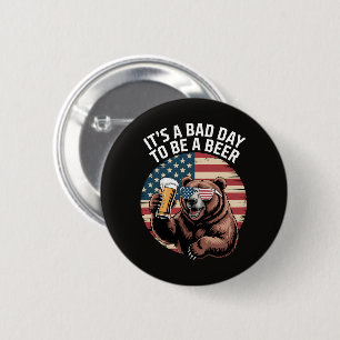 Het is een slechte dag om een beer te zijn ronde button 5,7 cm
