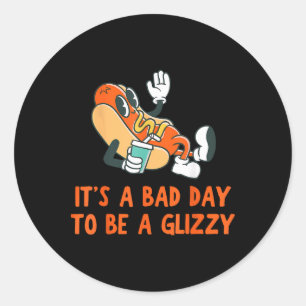 Het is een slechte dag om een glanzende 4 juli hot ronde sticker