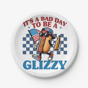 Het is een slechte dag om een Glizzy 4 juli T-shir Papieren Bordje