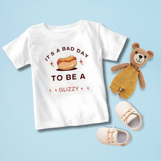 Het is een slechte dag om een glizzy hotdog te zij