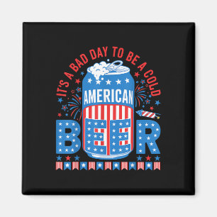 Het is een slechte dag om een koud bier Amerikaans Magneet