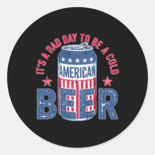 Het is een slechte dag om een koude bier te zijn ronde sticker