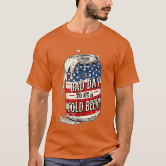 Het is een slechte dag om een koude bier vintage A T-shirt