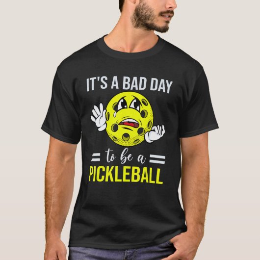 Het is een slechte dag om een Pickleball Halloween T-shirt (Voorkant)