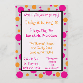 Het is een sleepoverfeestje! kaart