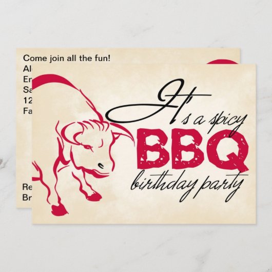 Het is een speciale uitnodiging voor verjaardagsfe (Voorkant / Achterkant)