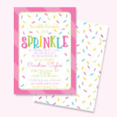 Het is een Sprinkle Baby shower uitnodigingskaart Kaart