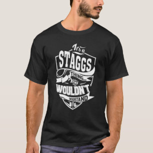 Het is een STAGGS-ding T-shirt